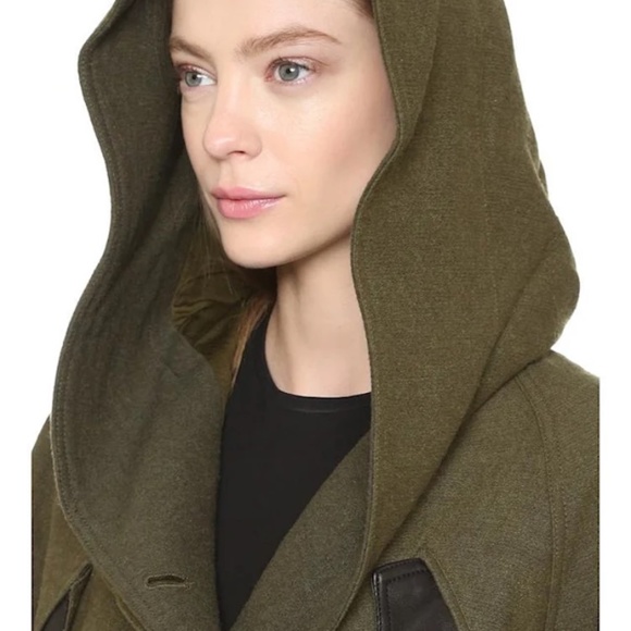 Alice Olivia Military Hooded Jacket Sz S - Picture 5 of 12